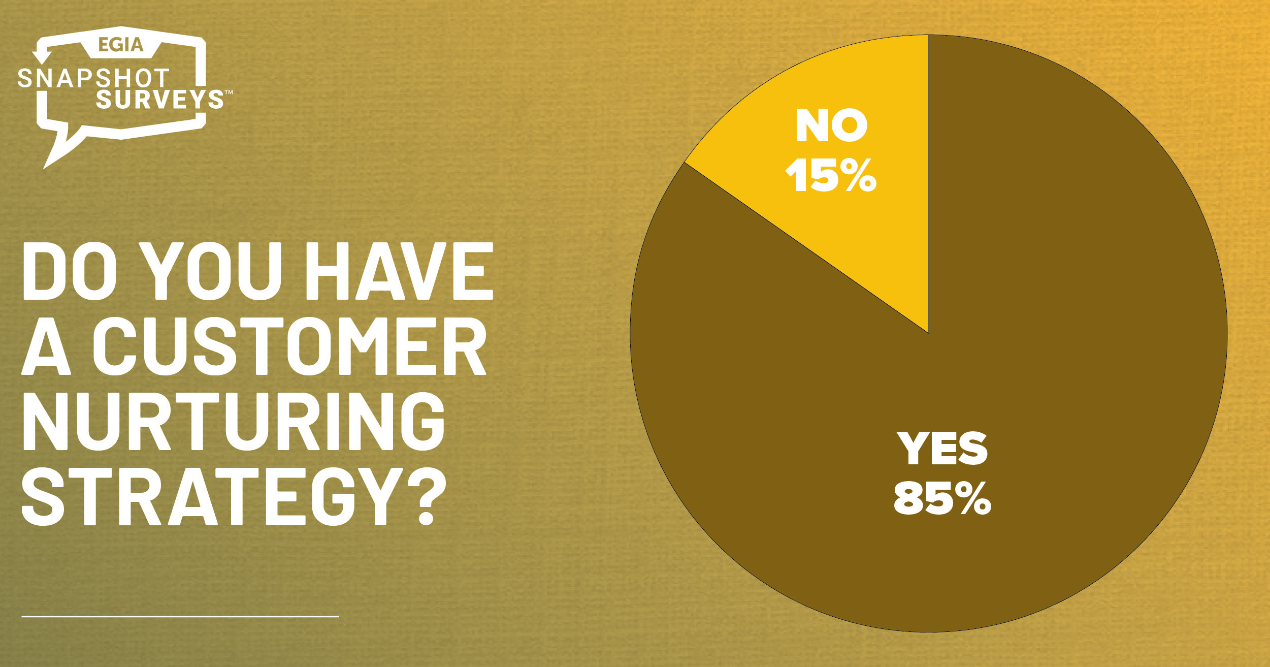 EGIA Snapshot Survey - Customer Nurturing Strategy